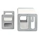 Montessori Children's Set 3 in 1 GINGER HOME, Table, Chair and Bench in White and Gray