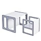Montessori Children's Set 3 in 1 GINGER HOME, Table, Chair and Bench in White and Gray