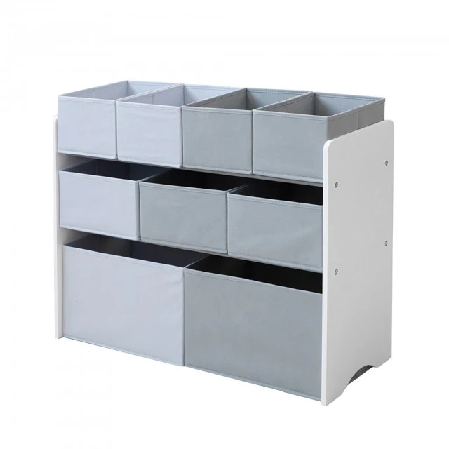 Toy Organizer, Nursery Shelf, Closet, Storage Box Section - White, Gray