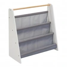 Portable children's book shelf GINGER HOME, nursery furniture, white, grey