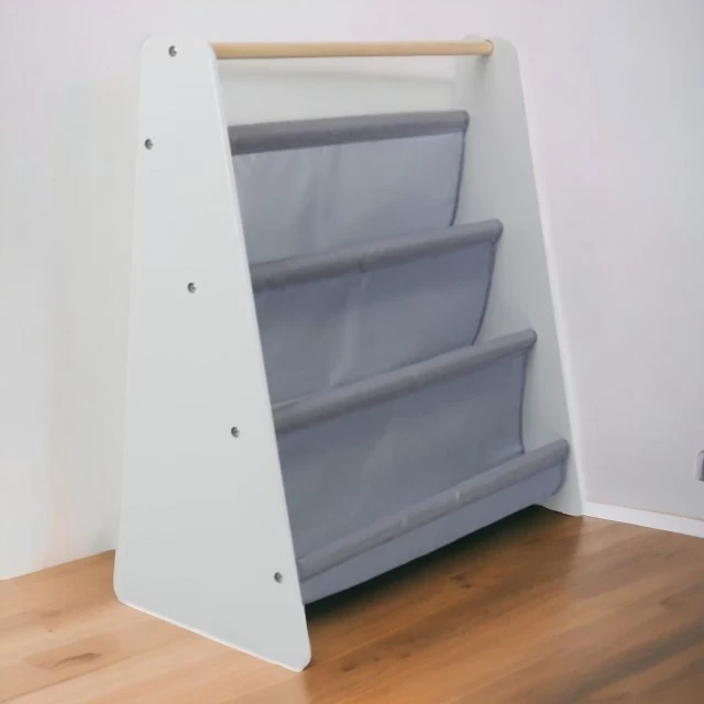 Portable children’s book shelf GINGER HOME, nursery furniture, white, grey