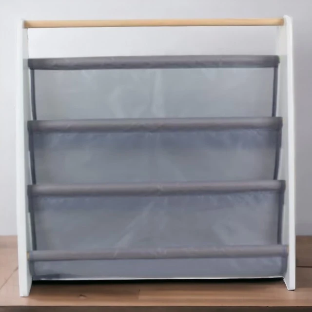 Portable children’s book shelf GINGER HOME, nursery furniture, white, grey