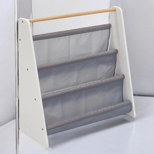 Portable children’s book shelf GINGER HOME, nursery furniture, white, grey