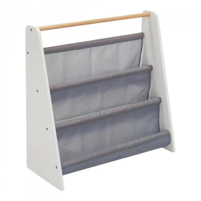 Portable children’s book shelf GINGER HOME, nursery furniture, white, grey