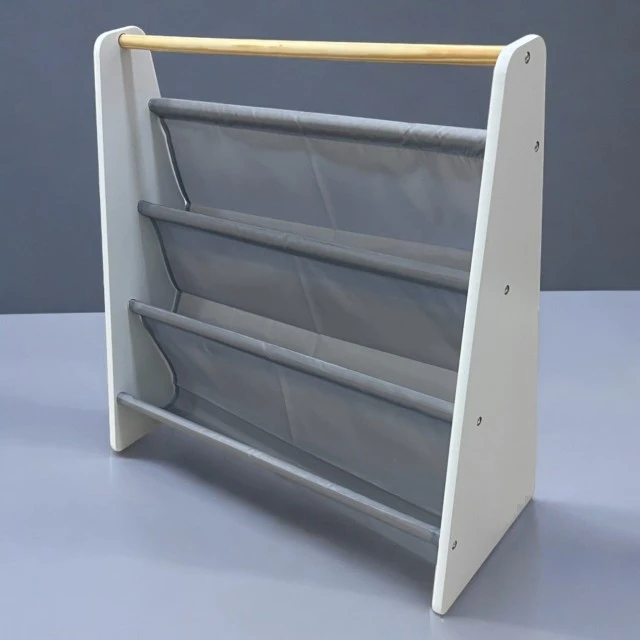 Portable children’s book shelf GINGER HOME, nursery furniture, white, grey