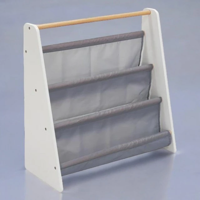 Portable children’s book shelf GINGER HOME, nursery furniture, white, grey