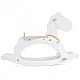 Children's Wooden Rocking Horse GINGER HOME, White, Solid Wood, 70x20x47 cm, Montessori Toy