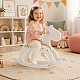 Children's Wooden Rocking Horse GINGER HOME, White, Solid Wood, 70x20x47 cm, Montessori Toy