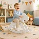 Children's Wooden Rocking Horse GINGER HOME, White, Solid Wood, 70x20x47 cm, Montessori Toy