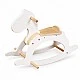Children's Wooden Rocking Horse GINGER HOME, White, Solid Wood, 70x20x47 cm, Montessori Toy