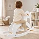 Children's Wooden Rocking Horse GINGER HOME, White, Solid Wood, 70x20x47 cm, Montessori Toy