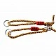 GINGER HOME Children's Wooden Swing for Yard with Ropes – Natural Wood, 33 cm