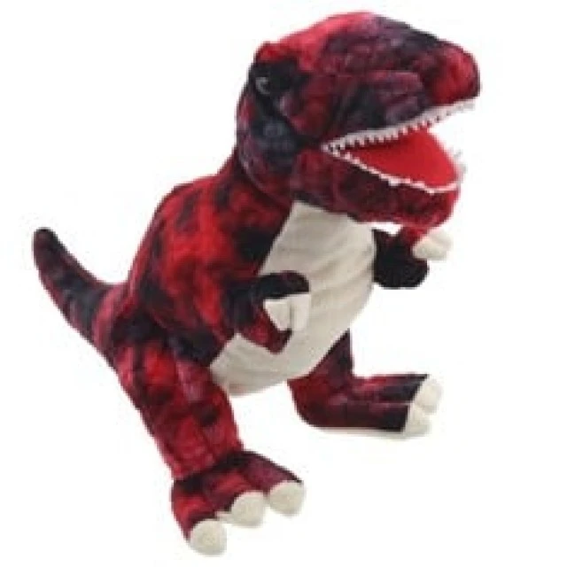 Doll glove Dinosaur T-rex red 35 cm.