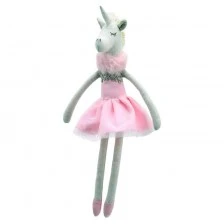 Wilberry Парцалена кукла Еднорог в розово 30 см.