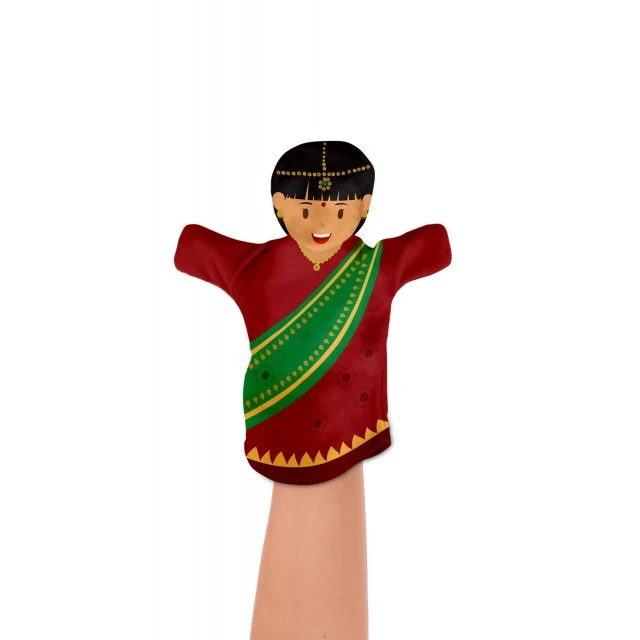 Set of 7 puppets for theater People of the World