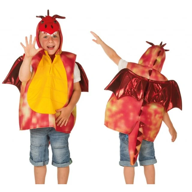 Theater costume Red dragon with wings 4-7 years
