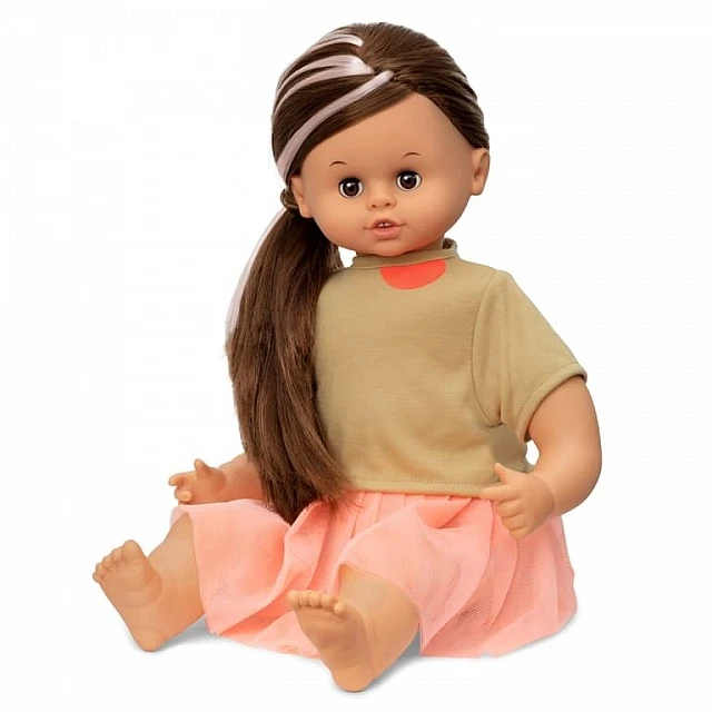 Talking doll with dark hair 45 cm.