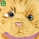 Плюшена Котка кафява седяща 25 см.