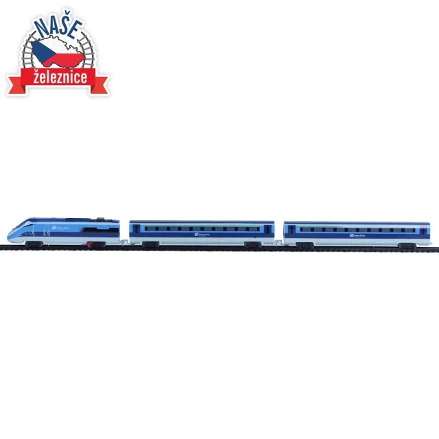 Train set with rails and two cars with sound and lights Czech Railways 23 parts