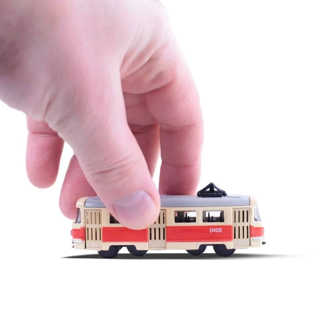 Metal retro tram 8.5 cm.