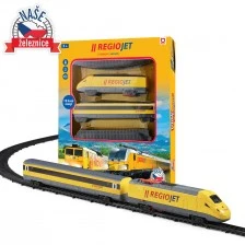 RegioJet 20-piece train set with rails and car with sound and lights