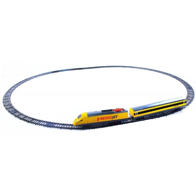 RegioJet 20-piece train set with rails and car with sound and lights