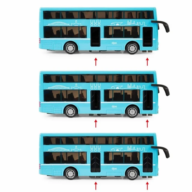Ostrava double-decker bus with opening doors 19 cm.