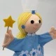 Кукла за театър Феята на цветята синя 34 см.