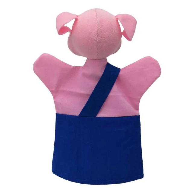 Puppet for theater Piggy blue 26 cm.
