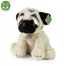 Plush sitting pug dog 30 cm.