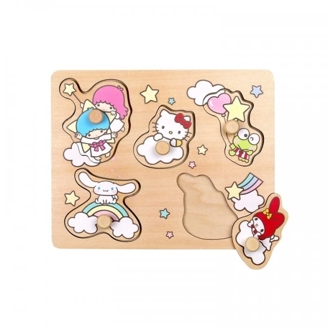 Wooden puzzle with handles Hello Kitty 5 pieces