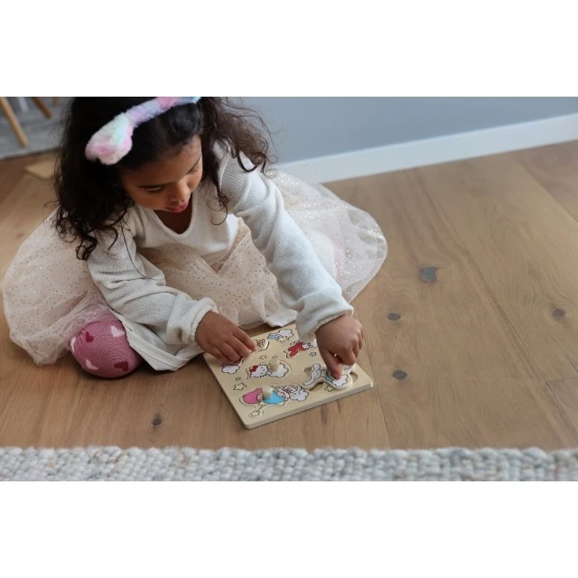 Wooden puzzle with handles Hello Kitty 5 pieces