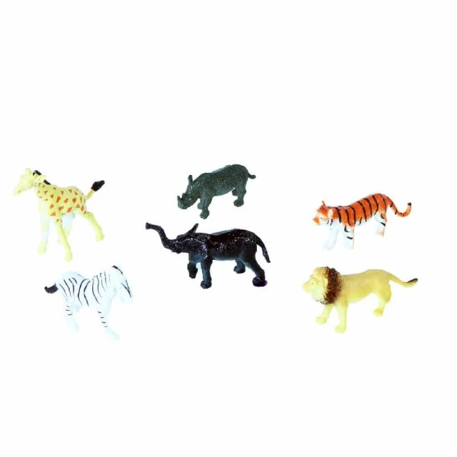 Set of figurines Wild animals - 6 pieces 6-7 cm.