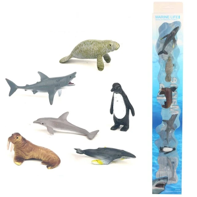 Комплект фигурки Морски животни - 6 броя 4-9 см.