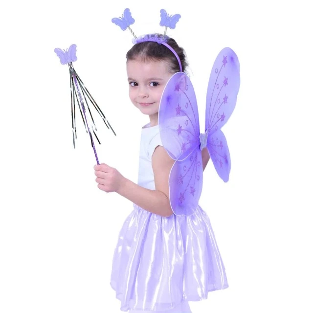 Theater costume Purple butterfly - wings magic wand and tiara