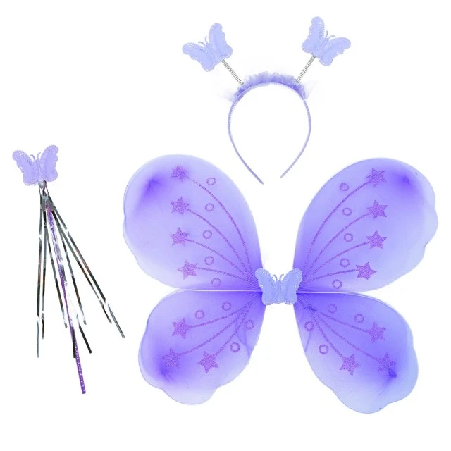 Theater costume Purple butterfly - wings magic wand and tiara
