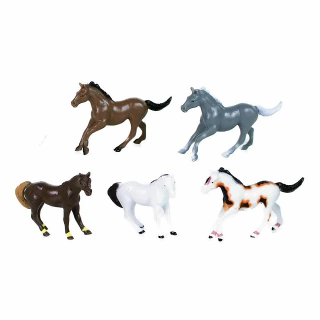 Set of figures Horses I - 5 pieces 6 cm.