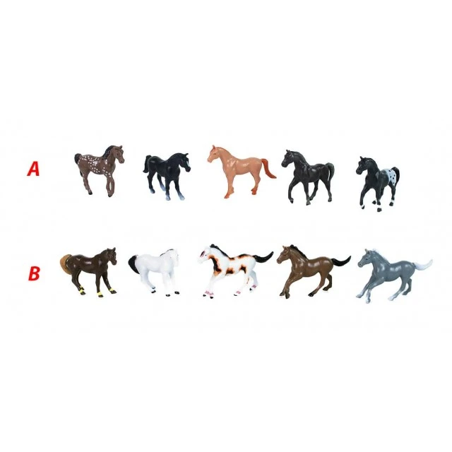 Set of figures Horses I - 5 pieces 6 cm.