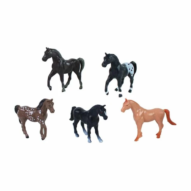 Set of figures Horses II - 5 pieces 6 cm.