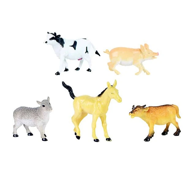 Set of figurines Domestic animals - 5 pieces 7-9 cm.