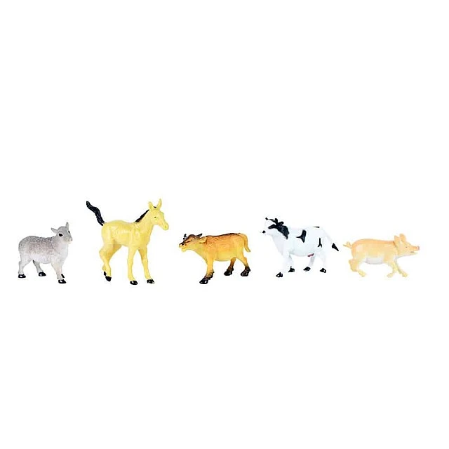 Set of figurines Domestic animals - 5 pieces 7-9 cm.