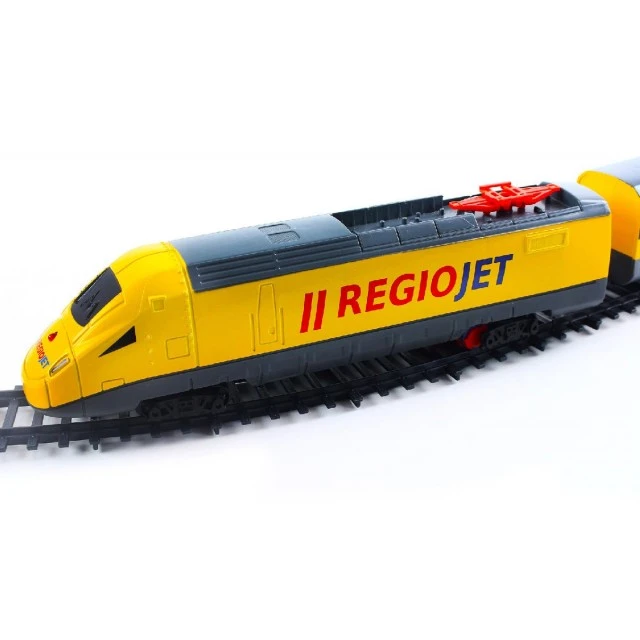 RegioJet 20-piece train set with rails and car with sound and lights