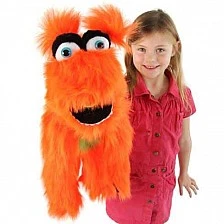 Orange Monster theater puppet with sound