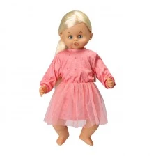 Говореща кукла с розова рокля 45 см.