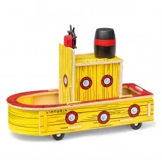 Дървен кораб Бамзе с колелца серия Бамзе