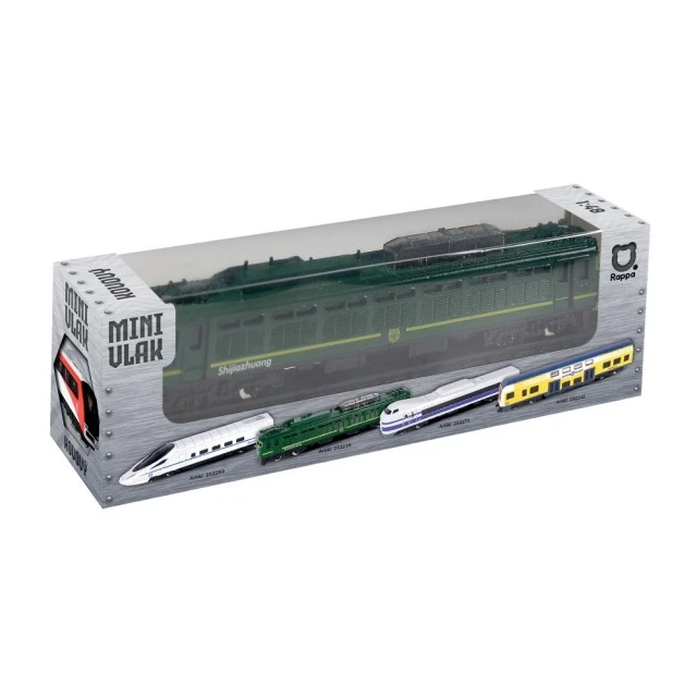 Metal locomotive green 15 cm.