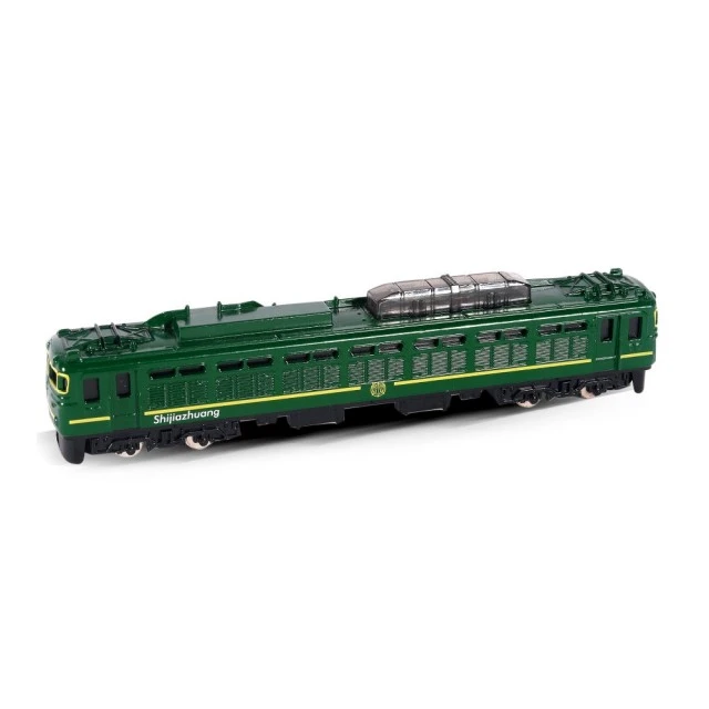 Metal locomotive green 15 cm.