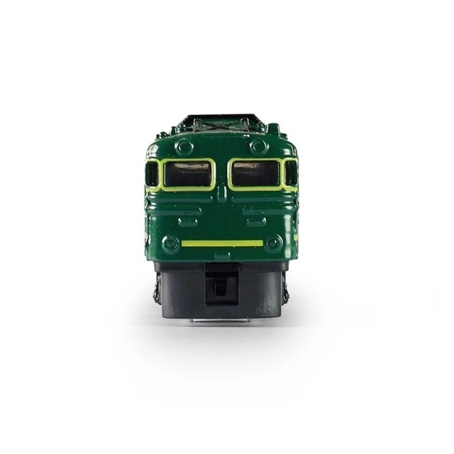 Metal locomotive green 15 cm.