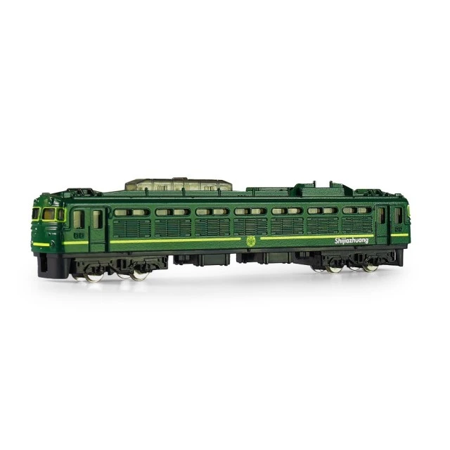 Metal locomotive green 15 cm.