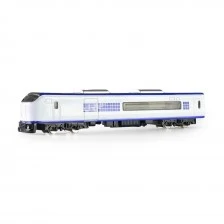 Metal locomotive white 15 cm.